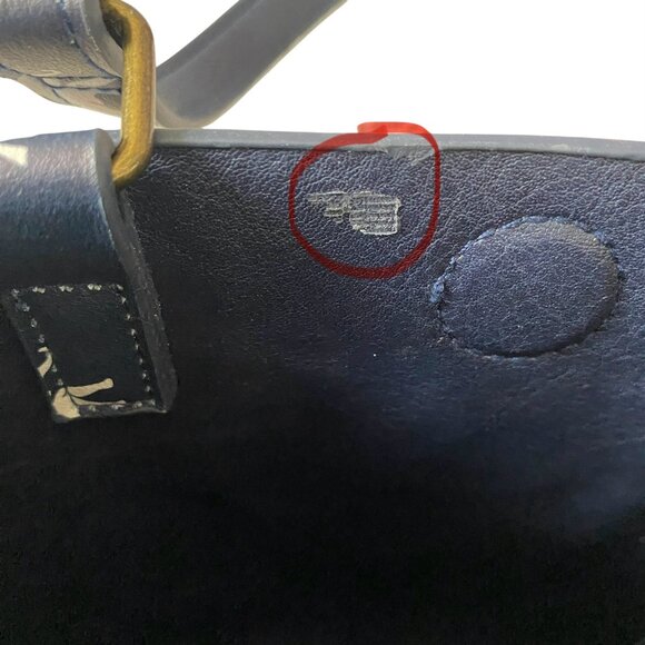 Women's blue and white elephant pattern shoulder bag handbag bag - Picture 10 of 10